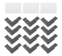 UKCOCO 12 pezzi Protezioni Angolari in PVC Trasparente Paraspigoli Antiurto Tagliabili per Finestre Tavoli e Mobili Sicurezza e Protezione Spigoli Sharp-bumper