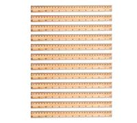 UKCOCO 12 pezzi Righelli in Legno Dritti Multiuso per Studenti con Scala Chiara Leggeri e Portatili per Scuola Ufficio e Disegno Tecnico