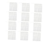 UKCOCO 12 pezzi Sacchetti Filtro Riutilizzabili con Coulisse per e Tè e Traspirante Facili da Lavare e Adatti Infusi e Spezie Dimensioni
