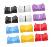 UKCOCO 12 Pezzi Tappi Manopole Per Console Audio, Cursori Fader Push-pull 24x11x10mm in Plastica Nera Per Mixer, Console Illuminazione, Ricambi Scorrimento Dritto Compatti