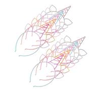 UKCOCO 12pezzi Cerchietto Unicorno Con Corno e Orecchie Glitterate Cerchietti in Plastica Colorati Per Feste e Compleanni Accessori Per Carini Per Eventi Festivi