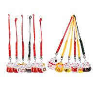 UKCOCO 12pezzi Ciondoli da Appendere Forma di Gatto di Graziosi Ornamenti da Appendere Campanelli Decorativi Portafortuna per Zaini Custodie per Cellulari e Accessori di Colore Casuale