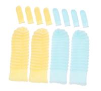 UKCOCO 12pezzi Spazzolino Da Dito Per Cani e Gatti Da Spazzolini Lavabili in Design Dita Per Pulizia Precisa Della Bocca Del Cane Durevole e Facile Da Pulire