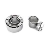 UKCOCO 14 pezzi Coppapasta Rotondi in Acciaio per Biscotti e Dolci Stampo Torte Rotondo per Forno Formine per Fondant e Pasta Frolla Facili da Usare per Natale Compleanni e Occasioni