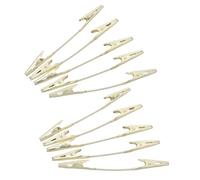 UKCOCO 15 Clip Metalliche Portamemo Bifacciali in Metallo Argentato, Morsetti a Coccodrillo a Doppia Testa da 12,5 Cm per Ufficio, Casa, Decorazioni e Organizzazione Scrivania