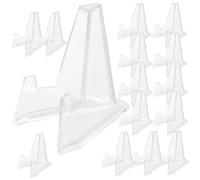 UKCOCO 15 Pezzi Supporto per Esposizione in Plastica Trasparente Cavalletto Piccolo e Resistente per Monete Medaglie Orologi da Tasca e Carte da Studio e Matrimoni