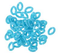 UKCOCO 150pezzi Anelli di Collegamento in Acrilico Blu per Gioielli Fai da Te Connettori Rapidi per Catene di Borse Braccialetti e Portachiavi da Pacchetti da Accessori Resistenti