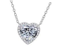 UKCOCO 1pezzi Collana Cuore Sacro Ciondolo Forma di Cuore Elegante e Decorativa Strass per Donna Adatta Ogni Occasione