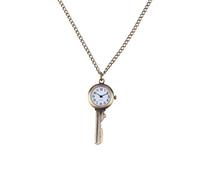 UKCOCO 1pezzi Orologio Da Appendere Retro in Materiale Di Orologio Da Tasca Catena Portachiavi Numeri Grandi Facile Da Leggere Design Forma Di Chiave Creativo Regalo Per Amici e Familiari