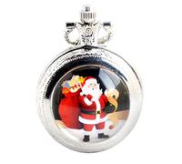 UKCOCO 1pezzi Orologio Da Tasca Vintage Stile Natalizio Orologio Appeso Per Uomini e Donne Design Antico Con Numeri Grandi Per Natale e Occasioni Speciali