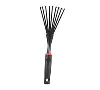 UKCOCO 1pezzi Rastrello Da Giardinaggio Acciaio Inossidabile Con Manico Legno Utile Per Raccolta Foglie e Pulizia Giardino Strumento Pratico Per Cortili e Aree Esterni