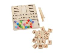 UKCOCO 1Set Giocattoli Educativi Legno con e Perline Apprendimento Interattivo per Sicuro e Resistente per Insegnamento Della Matematica e Giochi Montessori