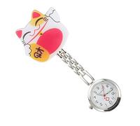 UKCOCO 1set Orologio Sacca Cartoon Per Design Cat Pratico e Leggero Facile Lettura Clip Per Lavoro Medico