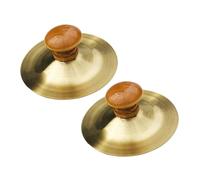 UKCOCO 2 Cymbali per Manici Legno Strumento Musicale per Percussione per Danza Del Ventre e Feste Strumenti Musicali Educativi per Sviluppare Ritmo e Creatività