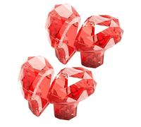 UKCOCO 2 Paia Pulsanti a Forma di Cuore per Serbatoio Wc Trasparenti con Supporto Solleva Coperchio, Accessori Sostitutivi per Pulsante di Scarico Bagno, per Anziani, Installazione