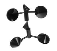 UKCOCO 2 pezzi Anemometro Tre Tazze in Abs Resistente e Durevole Sensore di Velocità del Vento per Monitoraggio Preciso Ricambio per Sensore di Misurazione del Flusso d'Aria Adatto per