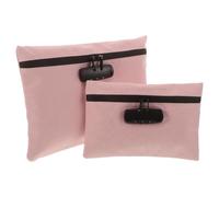 UKCOCO 2 pezzi Borsa da notaio con lucchetto, tasche porta contanti, | Sacchetti bancari con combinazione per custodire contanti, gioielli, passaporti, medicinali, carte di credito e oggetti di