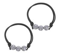 UKCOCO 2 Pezzi Bracciale Pallavolo Braccialetti Braccialetto Con Ciondolo Unisex Braccialetto Dell'Amicizia Accessori Per Sport Di Squadra Squadra Di Calcio Braccialetti Sport