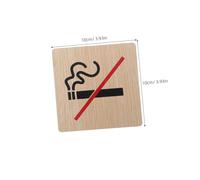 UKCOCO 2 pezzi Cartelli Vietato Fumare in Legno Segnali Rustici da Tavolo per e Auto Design e Robusto per Zone No Smoking e Sicurezza Pubblica