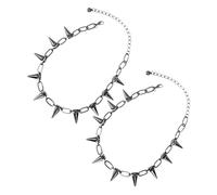 UKCOCO 2 pezzi Collana Punk Donna con Spike Vintage Esagerata Girocollo Gotico Moda Statement per Feste Concerti