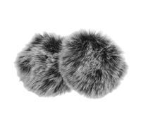 UKCOCO 2 pezzi Coprimicrofono Antivento Peluche Protezione per Microfono Lavalier Riduzione Rumore Comodo e Facile da Accessorio per Registrazioni e Trasmissioni