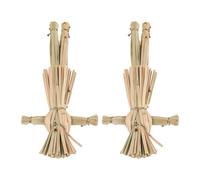 UKCOCO 2 Pezzi Decorazione Spaventapasseri di Paglia Autunnale per | Fatto a Mano, Leggero e Riutilizzabile, Stile Realistico, per Casa, Scuola, Portico, Prato