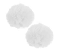 UKCOCO 2 Pezzi di Coda di Coniglio Soffice Bianca Mollette, Accessori per Costume da Coniglietta per Feste di Carnevale e Halloween per Donne e Ragazze