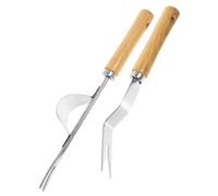 UKCOCO 2 pezzi Estirpatore Manuale Inossidabile con Impugnatura Ergonomica per Rimozione Profonda Erbacce Strumento Leggero e Resistente per Giardinaggio Facile e