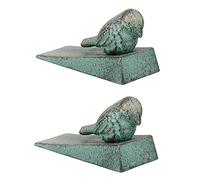 UKCOCO 2 pezzi Fermaporta Ghisa Vintage Cuneo Decorativo per Esterni con Design Uccelli Resistente Alla per e Stanze Dei