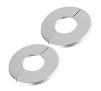 UKCOCO 2 pezzi Flangia Doccia in Acciaio Inox Copritubo Muro per Valvole Angolari Radiatori e Rubinetti Design Facile Installazione
