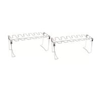 UKCOCO 2 Pezzi Graticola Barbecue Inossidabile per Cosce Pollo Supporto per Cottura Allaperto Accessorio BBQ per Grigliate Sicure e Facili Strumento Versatile per e Cosce