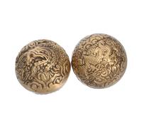 UKCOCO 2 Pezzi Grip Strengthening Balls Brass Hand Exercise Spheres With Dragon Phoenix Pattern Vintage Rehabilitation Training For Finger And Hand Fitness