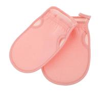 UKCOCO 2 pezzi Guanti Esfolianti Doccia Doppia Faccia per Corpo Guanto Scrubber Corpo con Texture Sabbia Fine Rimuove Cellule Morte Delicato e Facile da Usare per Uomo e Donna Rosa