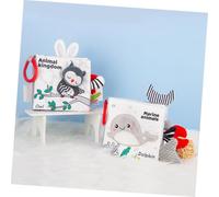 UKCOCO 2 pezzi Libri di Stoffa per Ragazzo Ragazza Libro da Bagno Educativo in Morbido con Stimolazione Visiva e Sensoriale per Sviluppo Linguaggio e Comunicazione Anno Tema Oceano e