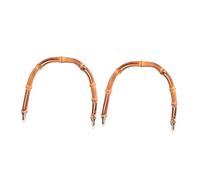 UKCOCO 2 Pezzi Manici in bambù Naturale per Borse Fai da Te con Chiusure Metalliche Resistenti Sostituzione Manico per Borsa Mano Accessori Moda per Borsette e Tote Donne