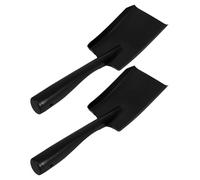 UKCOCO 2 Pezzi Pala per Cenere in Acciaio Resistente Paletta Carbone Compatta Ergonomica per Stufa Braciere Esterno e Giardinaggio Antiruggine e Portatile per Riscaldamento e Barbecue