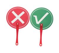 UKCOCO 2 pezzi Palette Voto True False Plastica Segnapunti Interattivo per Insegnanti e Studenti Accessorio Partecipazione per Aula e Evento