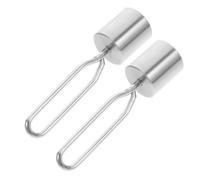 UKCOCO 2 Pezzi Peso di Bilanciamento per Girarrosto Barbecue in Acciaio Inox, Blocco Peso per Asta Grill, Argento, per Aste di Spiedo, Cottura Uniforme e Stabilità, Uso Outdoor e Feste