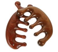 UKCOCO 2 pezzi Pettine in Legno Naturale per Massaggio Capelli e Cuoio Capelluto Denti Larghi Stimola Circolazione e Riduce il Portatile e Morbido al Tocco Adatto Tutta la Famiglia