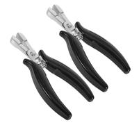 UKCOCO 2 pezzi Pinze per Extension Capelli Mini Pinze Professionali per Rimozione Micro Anelli Strumento Ergonomico Cromato per Estensioni Tape Uso Home e Salone