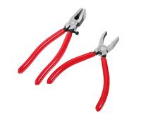 UKCOCO 2 Pezzi Pinze per Vetro Pesanti con Ganasce Curve Utensile di Precisione per Taglio e Rottura Vetri per Mosaici e Vetrate Artistiche Impugnatura Ergonomica Anti-affaticamento