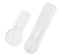 UKCOCO 2 Pezzi Righello Mandala in Acrilico Figure Geometriche per Disegno | Strumento Guida per Cerchi e Puntini, Contorni Ergonomici, Uso Scolastico