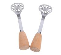 UKCOCO 2 pezzi Schiacciapatate in Acciaio Inossidabile con in Antiscivolo Mini per Verdure e Manuale per Purè Fresco e Facile da Usare