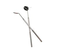 UKCOCO 2 pezzi Specchio Inox per Controllo Extension Specchietto Professionale Antiscivolo per Trucco e Ispezione Viso Donna