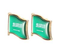 UKCOCO 2 pezzi Spilla Bandiera Arabia Saudita Spille Patriottiche in Resina per Cappelli Abbigliamento e Borse Accessorio Nazionale Internazionale