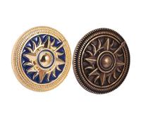 UKCOCO 2 pezzi Spille Vintage in Metallo Retro Rotondo Distintivo Personalizzato per Sciarpe Cardigan Cappotti Accessori Eleganti
