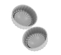 UKCOCO 2 pezzi Stampi Silicone Alimentare per Dolci Teglie Rotonde Antiaderenti per Forno Stampi per Chiffon Cake e Cheesecake Resistenti Al Calore Riutilizzabili