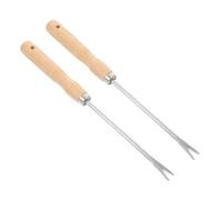 UKCOCO 2 pezzi Strumento Manuale per Rimozione Erbacce con Legno Ergonomico Estirpatore e Sarchiatore per Giardinaggio per Diserbo Facile e Pulizia Del