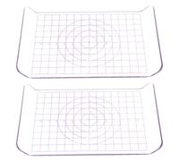 UKCOCO 2 Pezzi Tavola per Impastare Argilla Trasparente in Plastica Tavola per Modellare all'Aria per Ceramica e Laboratori Creativi