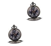 UKCOCO 2 Pz Orologio Da Tasca Ornamento Per Orologio Da Appendere Orologio Da Uomo Orologi Da Uomo Orologio Da Appendere D'epoca Flip Vecchio Stile Viaggiare Dottore Ferro Da Stiro